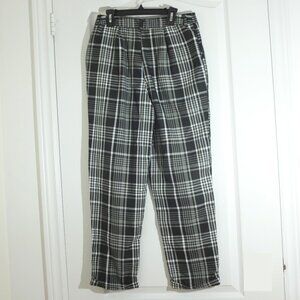 COPY - Ardene black and white plaid rolled edge pants